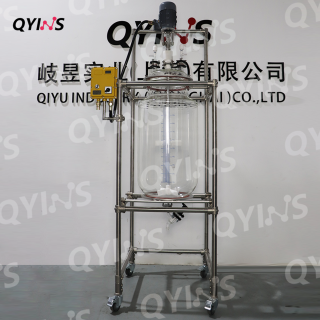 防爆桶型分液器 單層玻璃反應(yīng)釜推進(jìn)式攪拌槳 100L200L300L